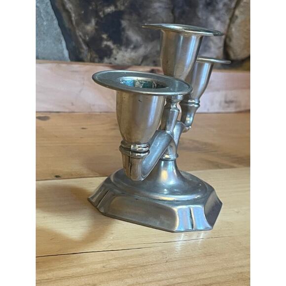 Vintage 3 candle stick holder Candelabra. Silver tone. Table Decor Piece! - Picture 5 of 7